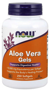Concentré de feuilles d'aloès gels d'aloe vera 200 : 1 250 gélules NOW FOODS
